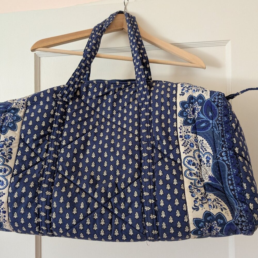 Vintage 1980's Quilted Paisley Cotton Tote with Shoulder Straps